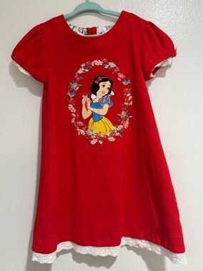 Disney Red Snow White Dress with Yellow and Blue Accents